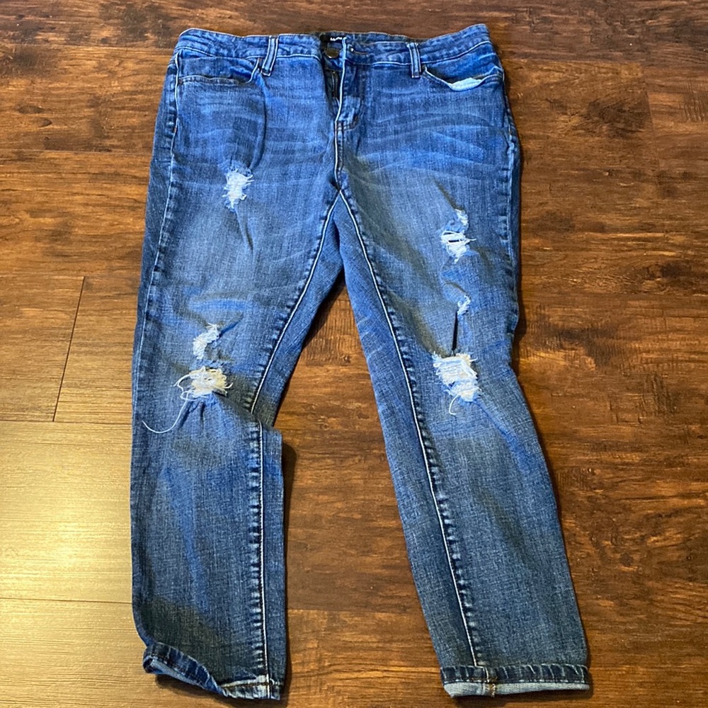 Distressed jeans
